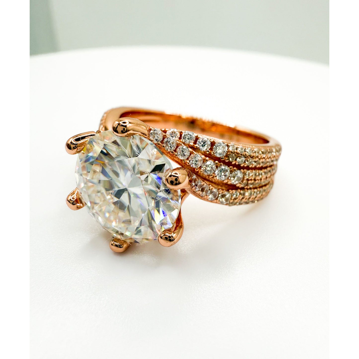 "The Rose" 5 Carat Chunky Rose Gold Cocktail Ring