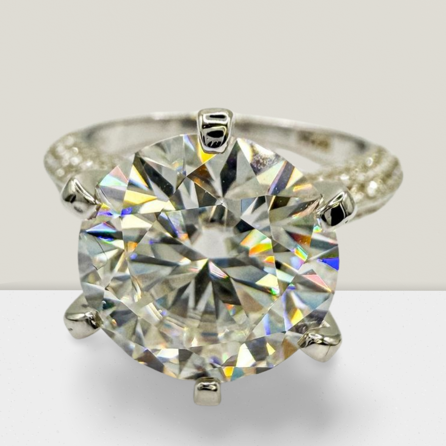 "Mia" 5 Carat Fully Iced Solitaire
