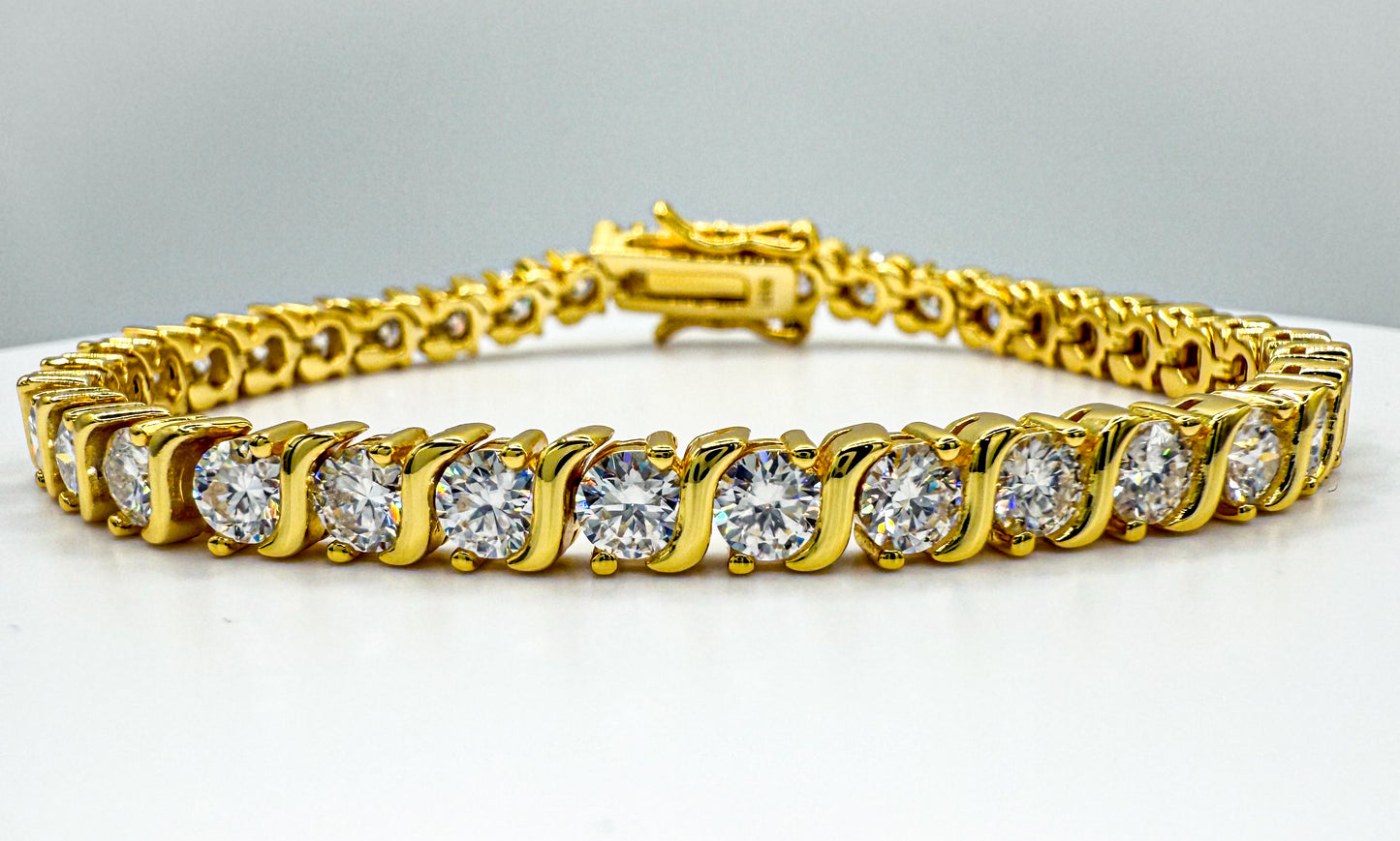 Gold Moissanite Tennis Bracelet