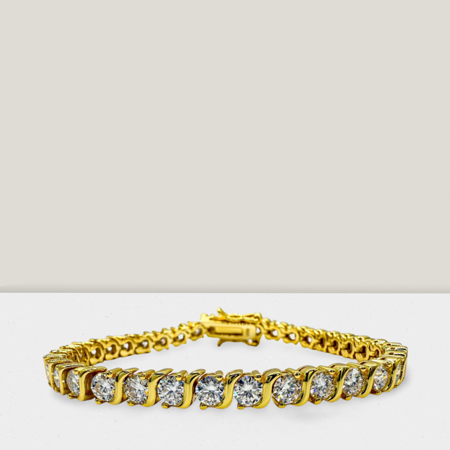 Gold Moissanite Tennis Bracelet