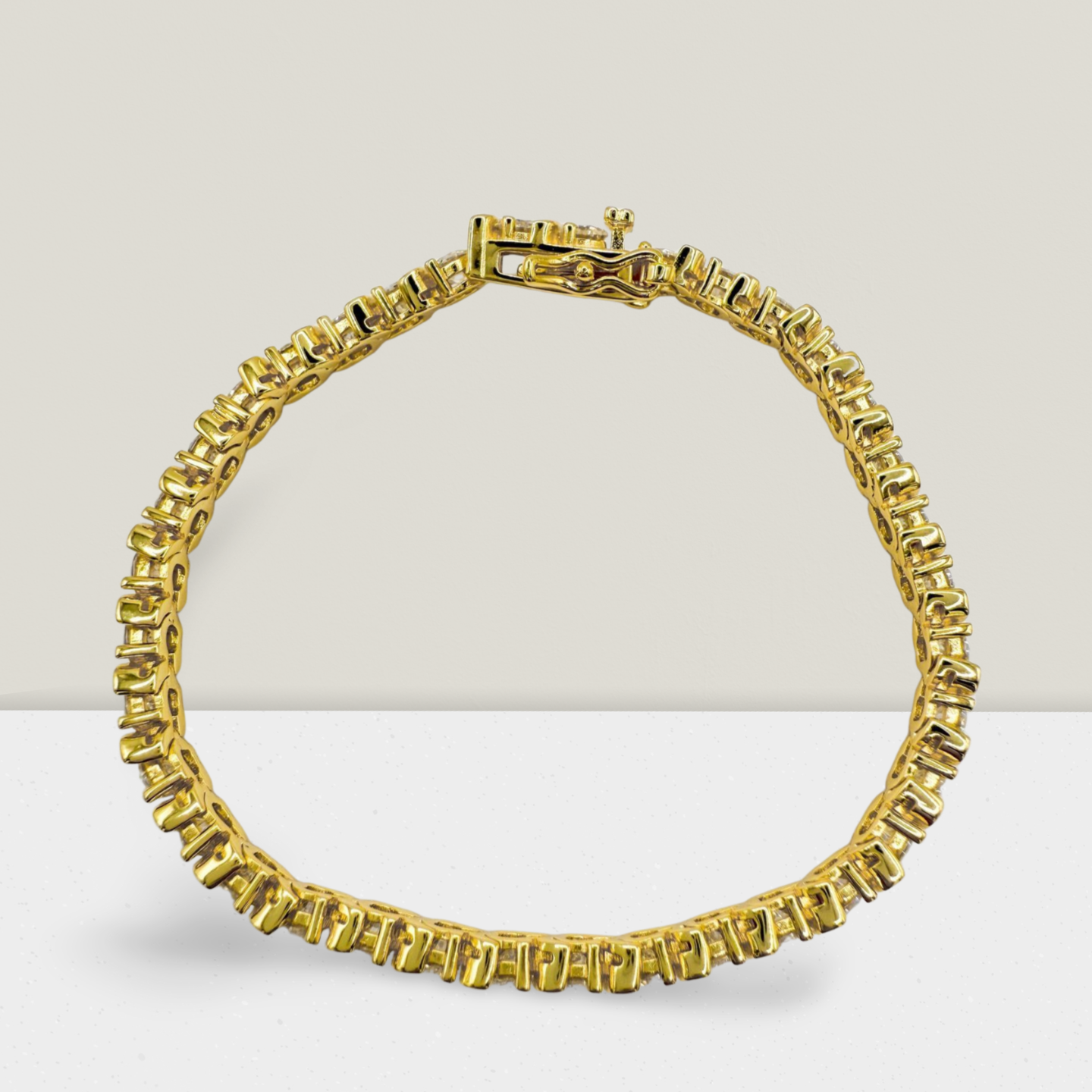 Gold Moissanite Tennis Bracelet
