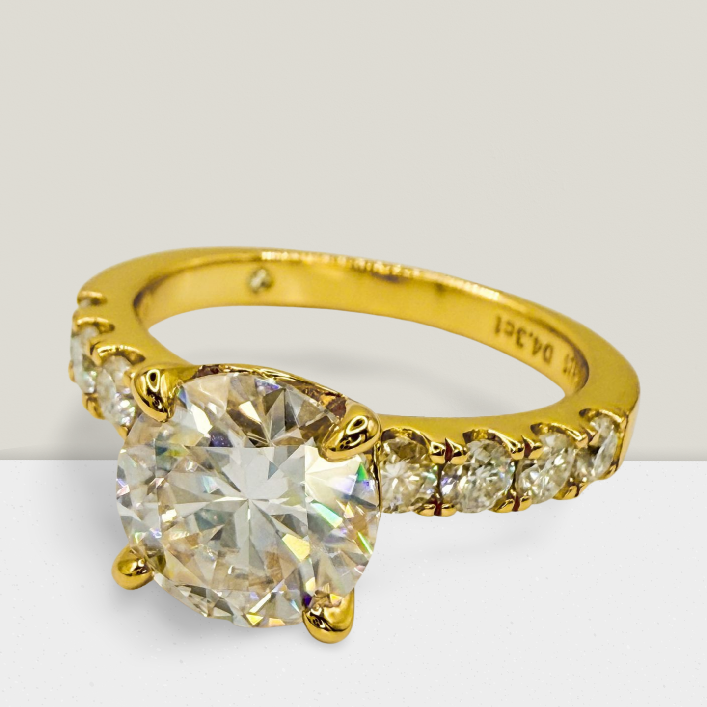 4.3 Carat Full Moissanite Solitaire Ring