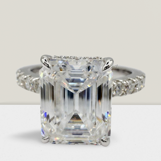 Full Moissanite Emerald/Radiant Cut Solitare