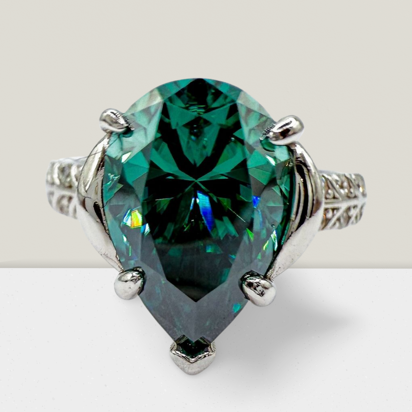 Emerald Green 4 Carat Pear