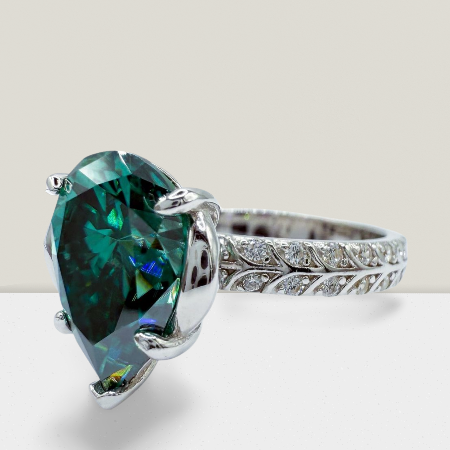 Emerald Green 4 Carat Pear