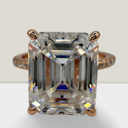 Rose Gold 4 Carat Emerald Cut Solitaire