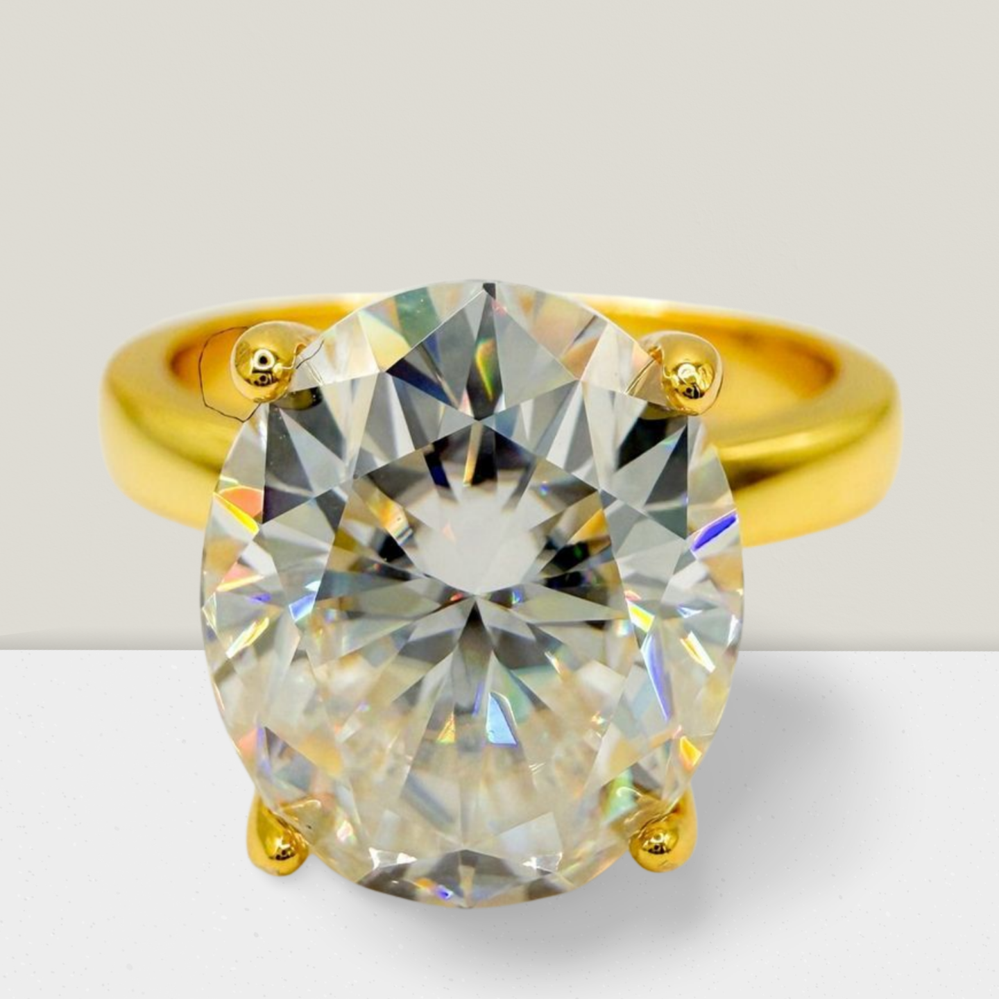5 Carat "Gold" Oval Solitaire