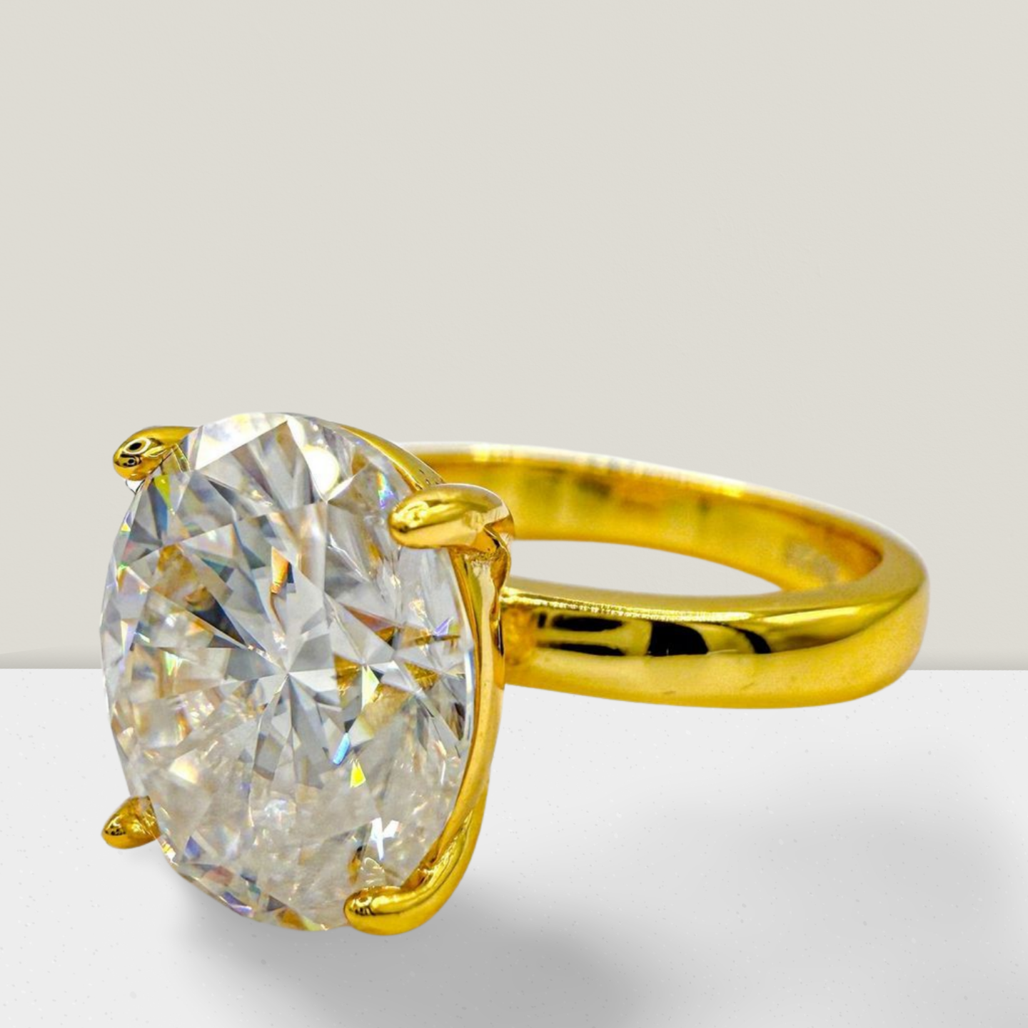 5 Carat "Gold" Oval Solitaire