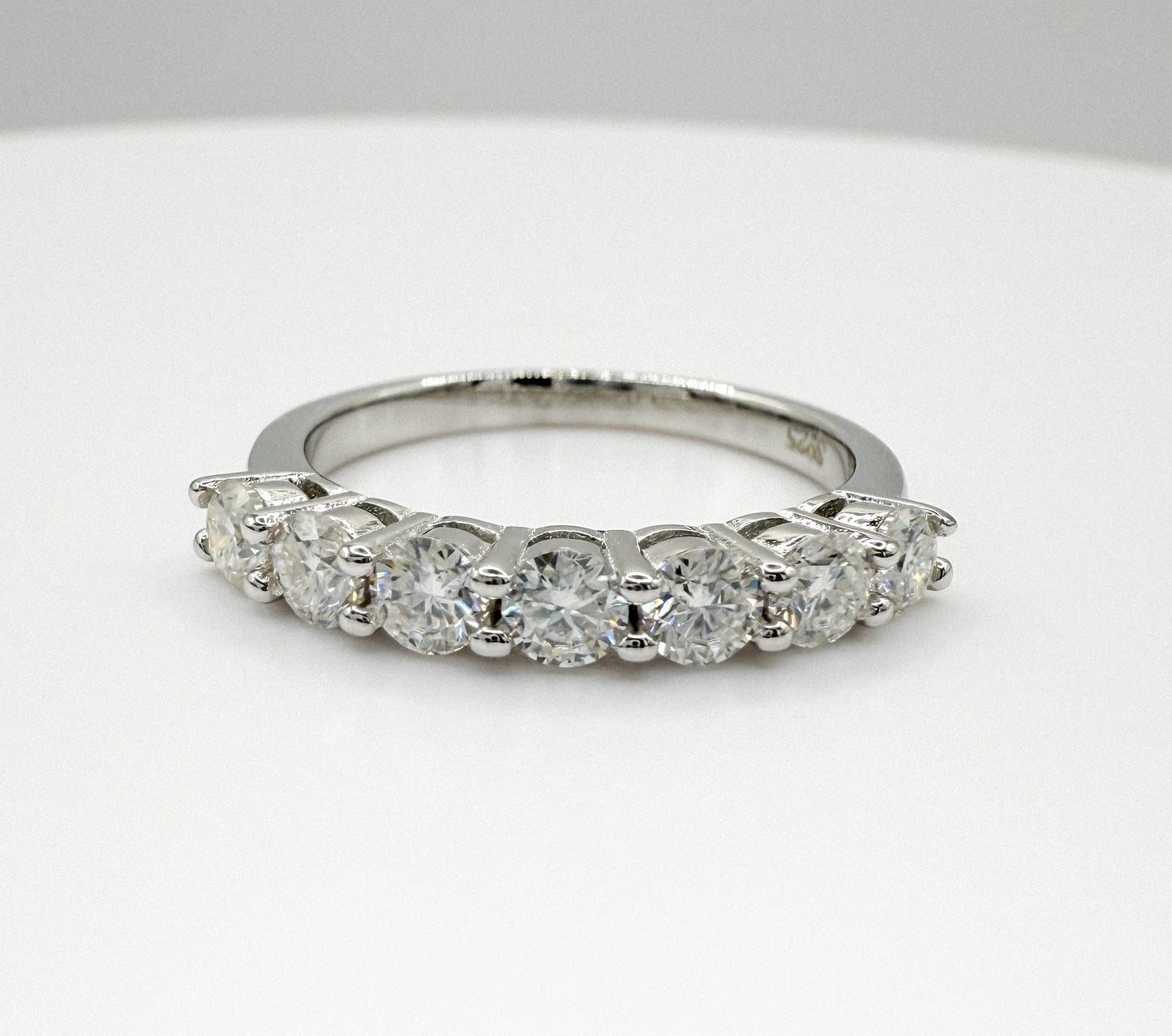 3mm 7 Stone Half Eternity Ring