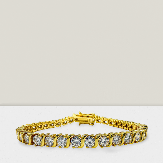 Gold Moissanite Tennis Bracelet