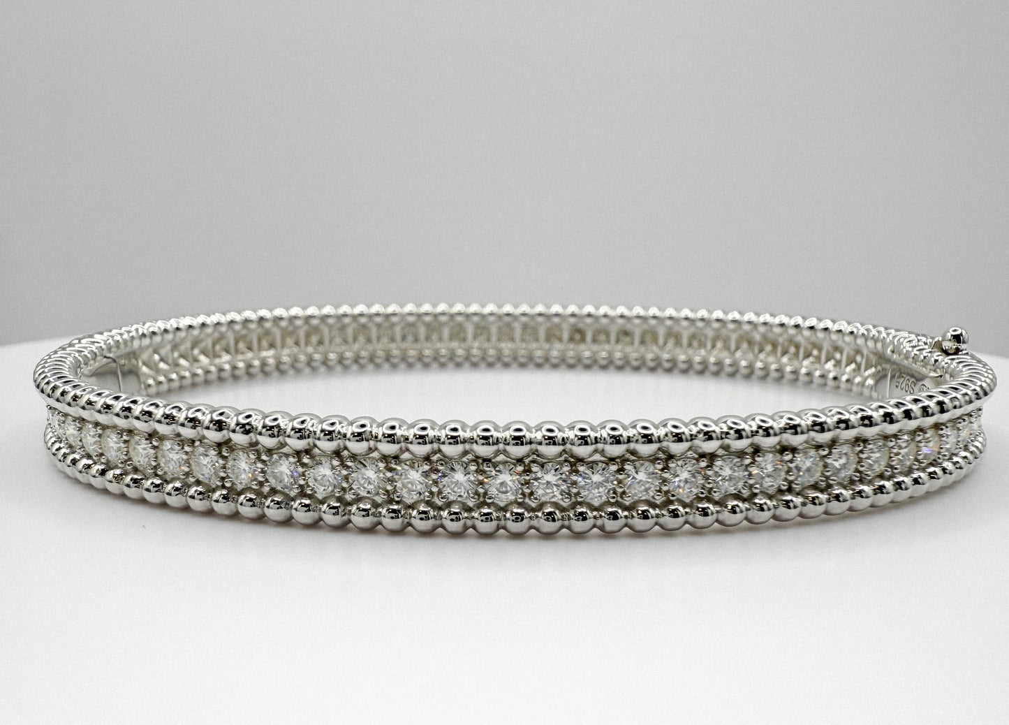 Beaded Moissanite Bangle